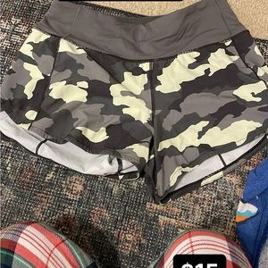 Lululemon camo speed shorts
